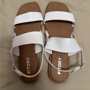 Fitory Women's White sandals Size 11